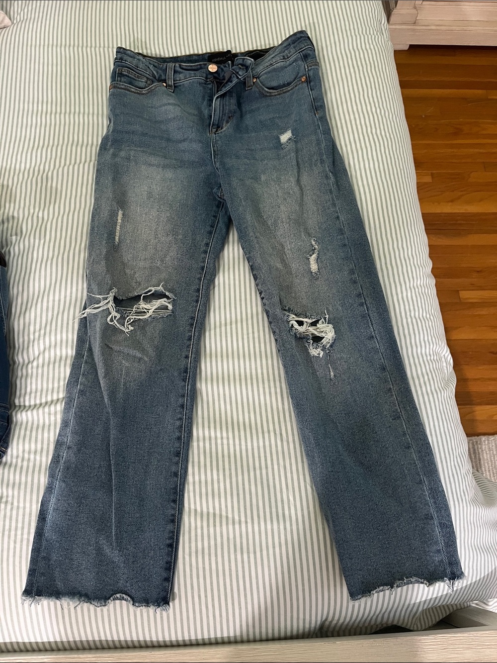 Classic Distressed Women's Blue Jeans